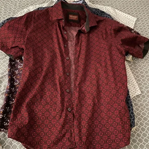 6 bundle LOT mens M button down shirts. - Picture 3 of 12